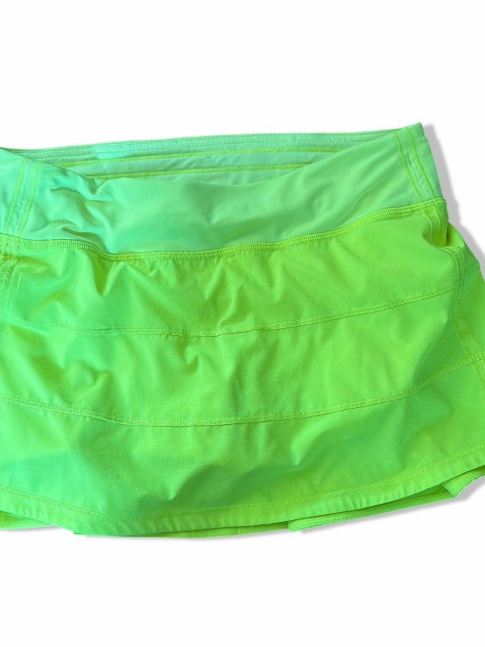 lululemon athletica Neon Yellow Active Skirt size 6 pace rival mid rise - Picture 4 of 5